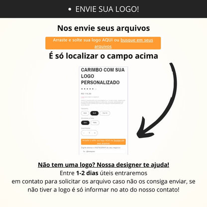 CARIMBO COM SUA LOGO PERSONALIZADO Genial Carimbos