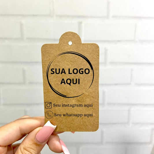 Tag Kraft Personalizada Com Sua Logo genialcarimbos