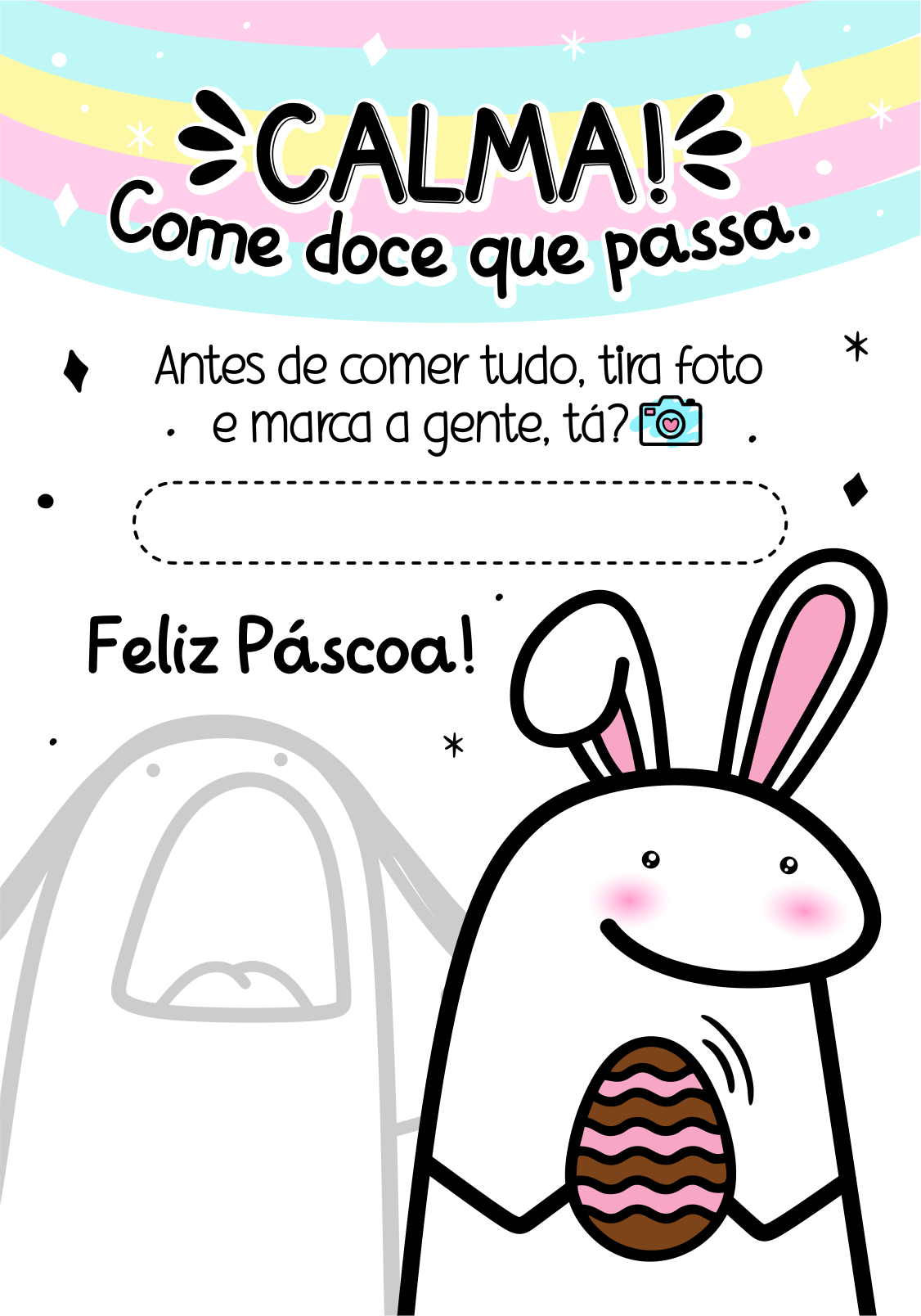 Cartão Agradecimento Personalizado - Flork - Come doce que passa Genial Carimbos