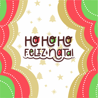 Adesivo de Bala - HoHoHo Feliz Natal Genial Carimbos