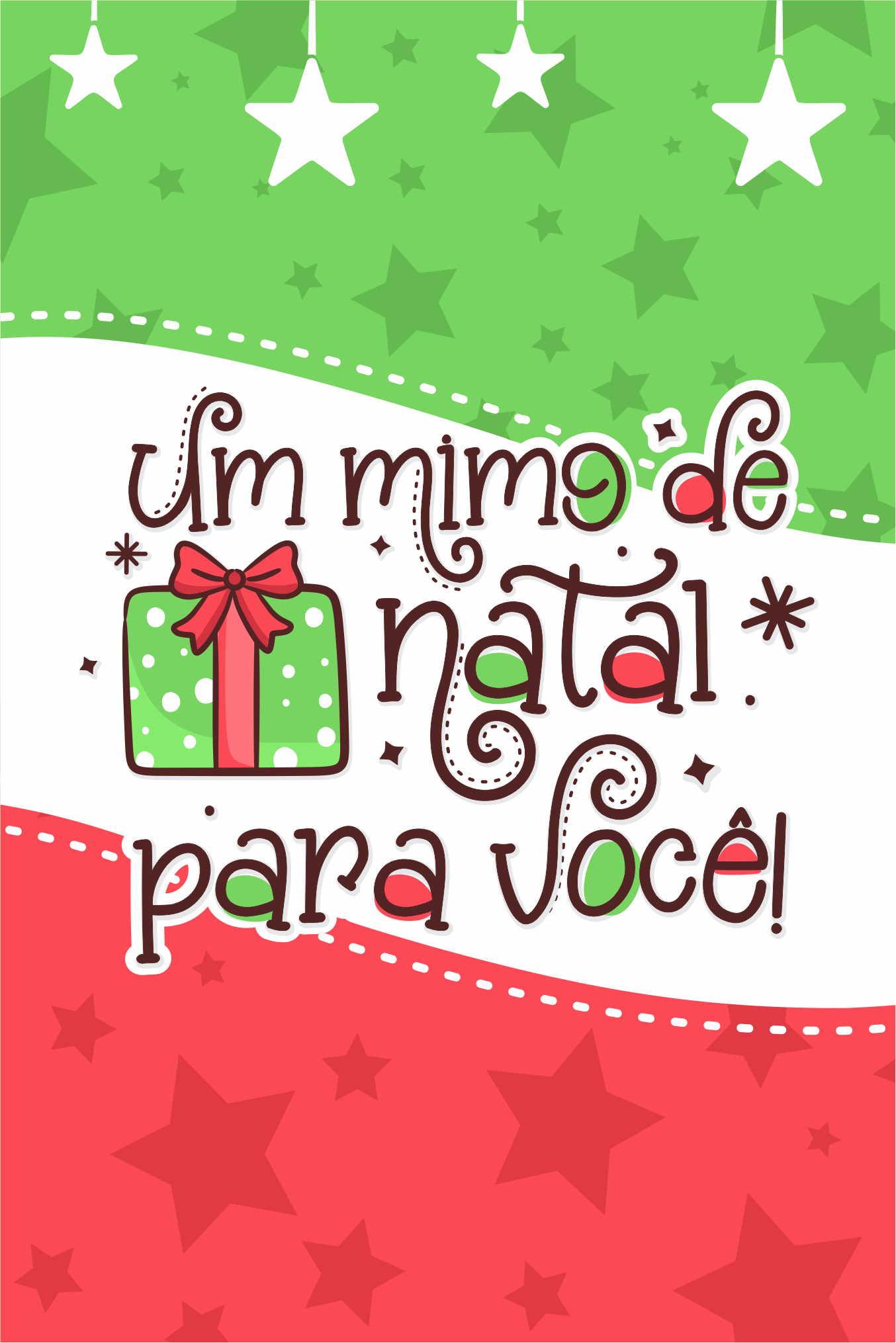 Cartão de Agradecimento - Um mimo de Natal para você Genial Carimbos