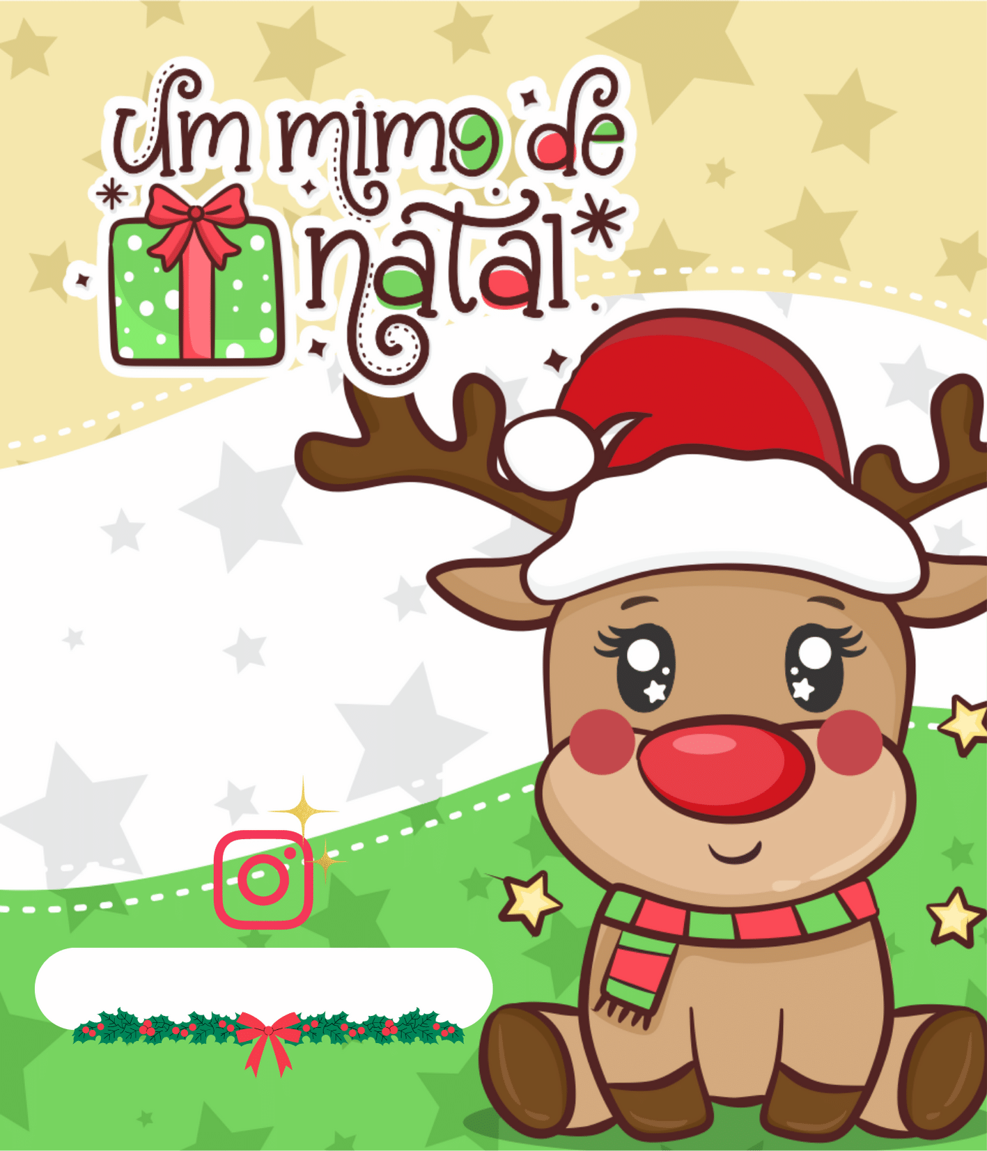 Cartão Agradecimento Personalizado  - Um mimo de natal Genial Carimbos