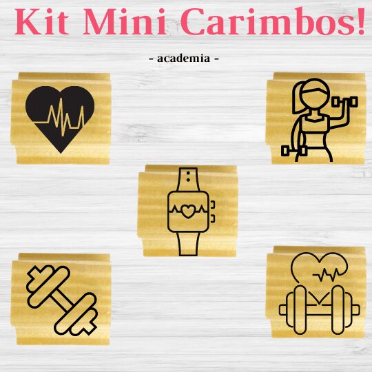 KIT MINI CARIMBOS ACADEMIA Genial Carimbos