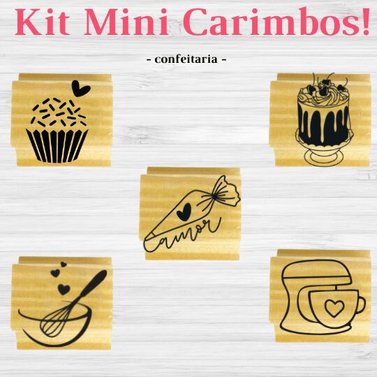 KIT MINI CARIMBOS CONFEITARIA Genial Carimbos