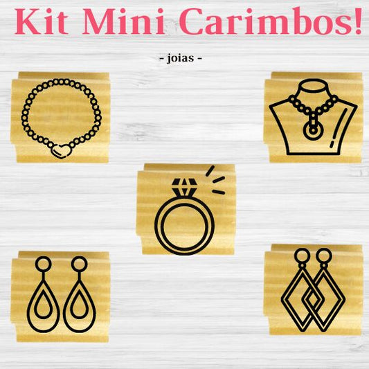 KIT MINI CARIMBOS JOIAS Genial Carimbos