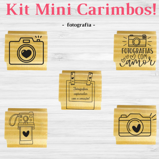 KIT MINI CARIMBOS FOTOGRAFIAS Genial Carimbos