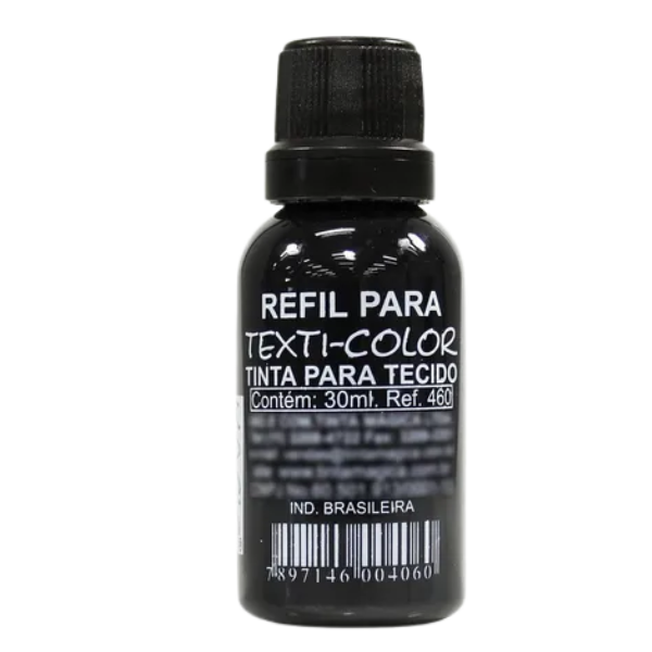 TINTA PARA TECIDO PRETA 30ML UNIDADE Magifix