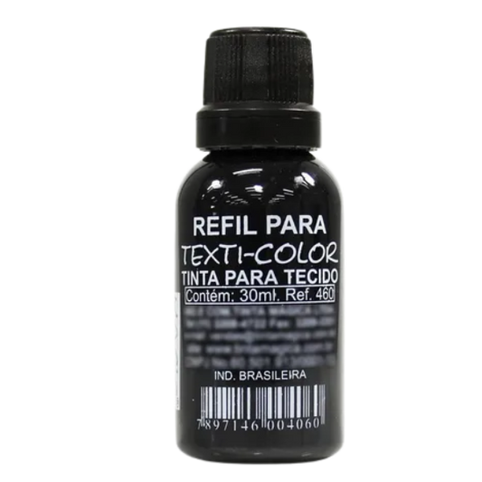 TINTA PARA TECIDO PRETA 30ML UNIDADE Magifix