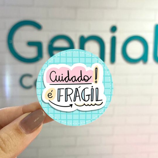 Cuidado Frágil Genial Carimbos