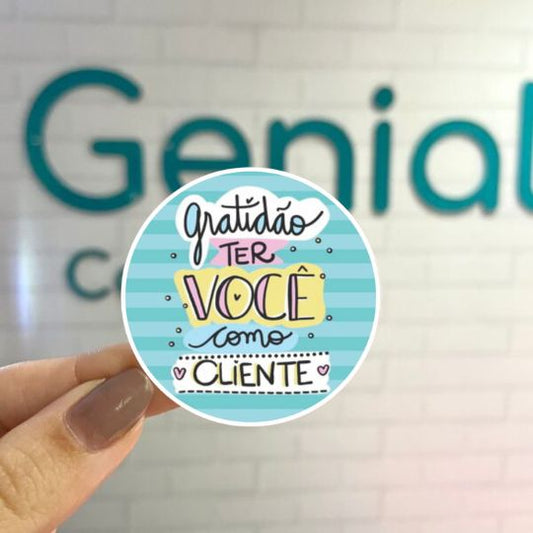 Gratidão ter você como cliente Genial Carimbos